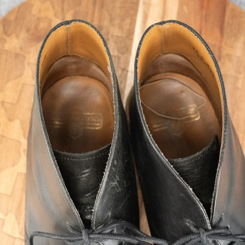 Stacy Adams Men's M2 Black Plain Toe Chukka Boots Goodyear Welted 14 D